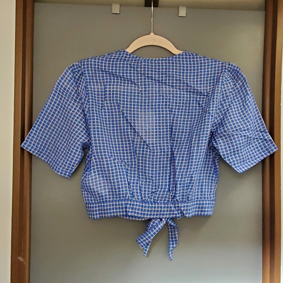 The East Order NWT Mahlia Top Cobalt Check Small - Picture 4 of 9